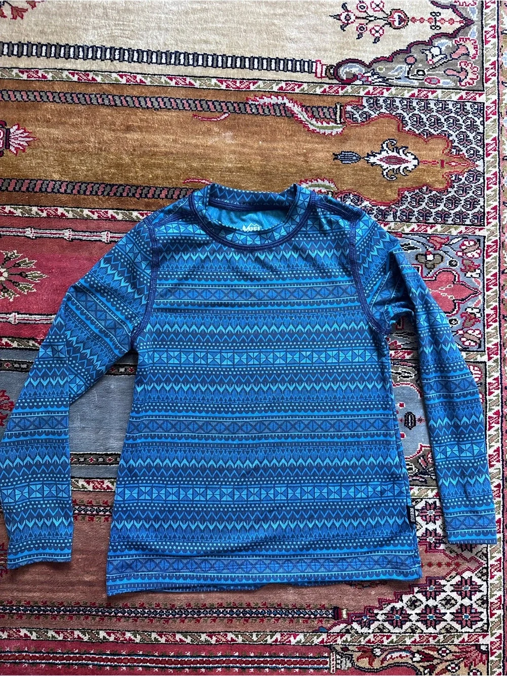 REI Blue Quick dry Long Sleeve Top
